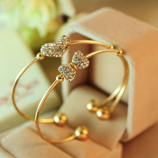 Heart/Bow Bangles