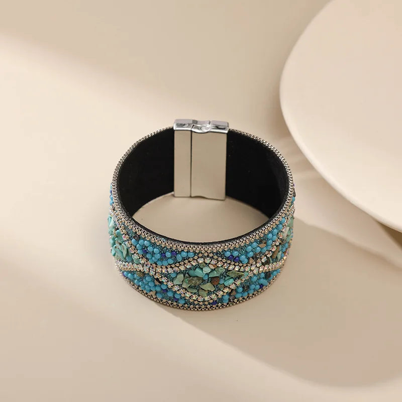 Retro Rhinestone Beaded Bracelets