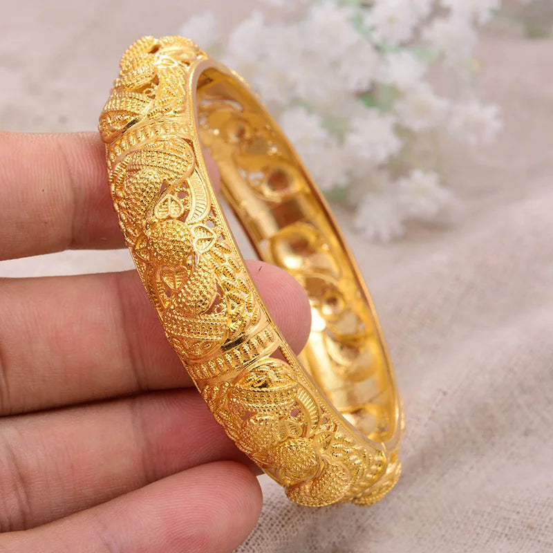 4PC 24K Gold Plated Bangles