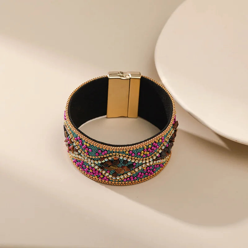 Retro Rhinestone Beaded Bracelets