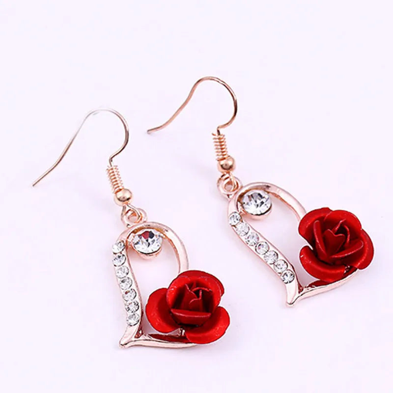 Spiraling Rose Petal Earrings