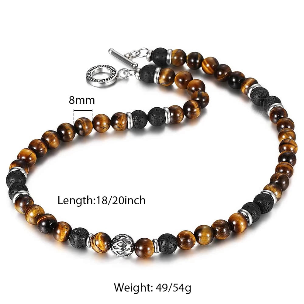 Tiger Eye Beaded Necklace