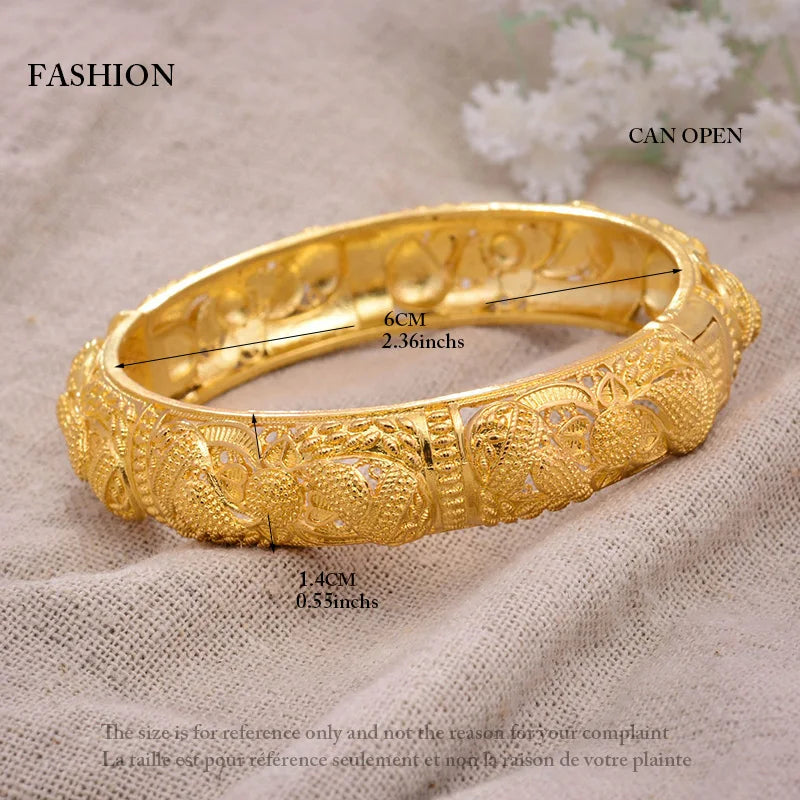 4PC 24K Gold Plated Bangles