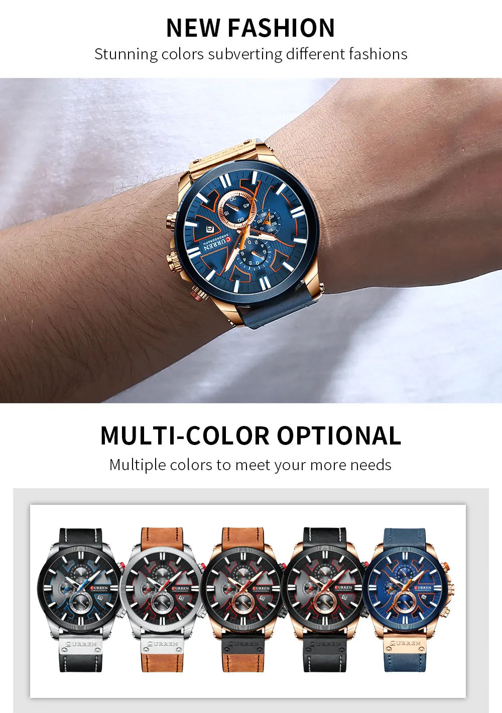 Water Resistant Fashionable Watch