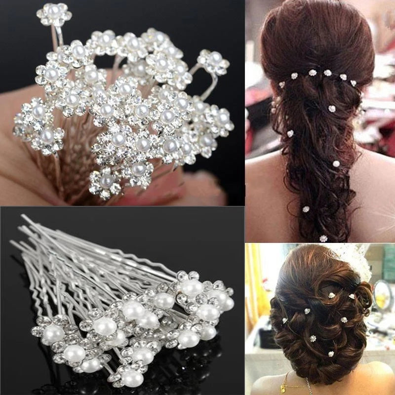 Elegant Pearl Hair Clips