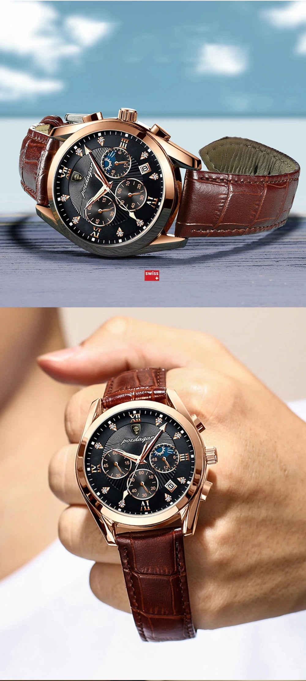 Water Resistant Leather Watches