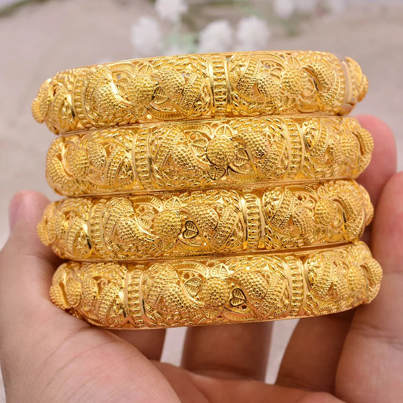 4PC 24K Gold Plated Bangles