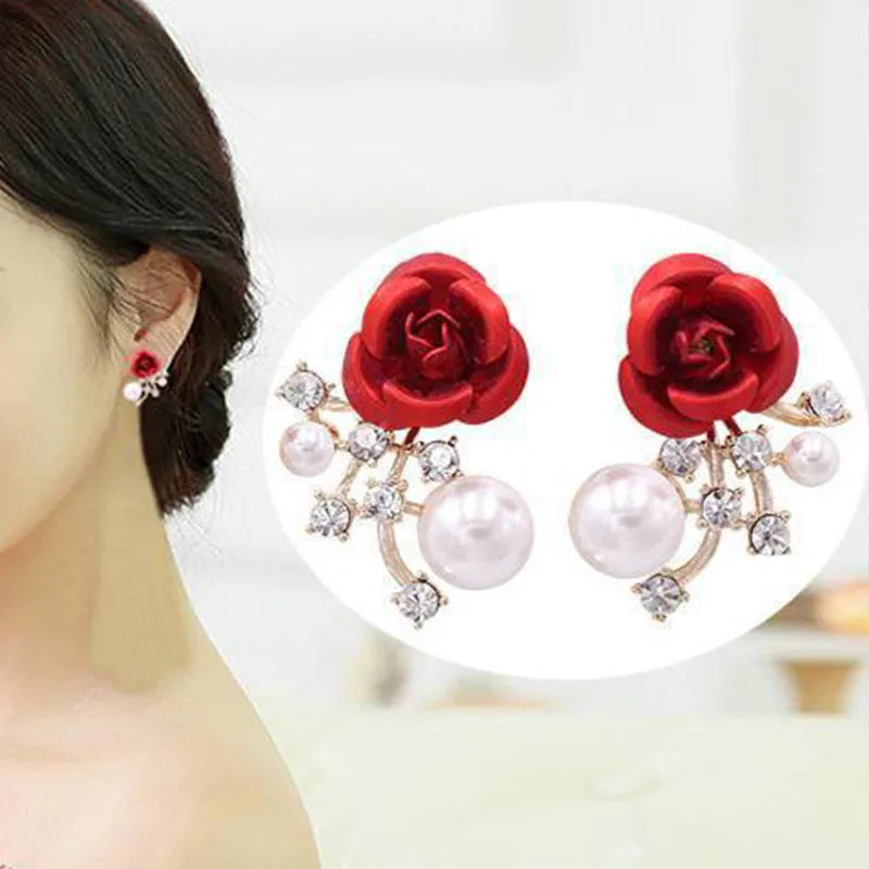 Spiraling Rose Petal Earrings