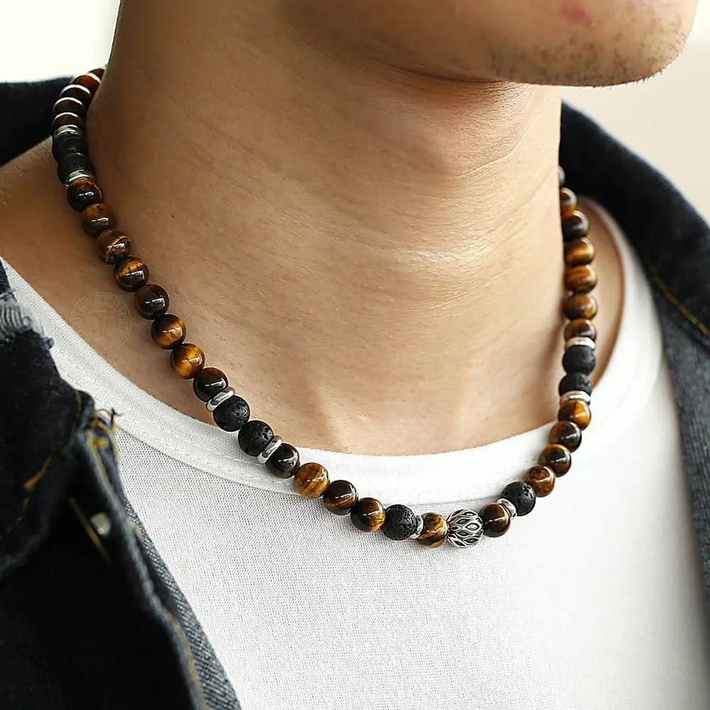 Tiger Eye Beaded Necklace