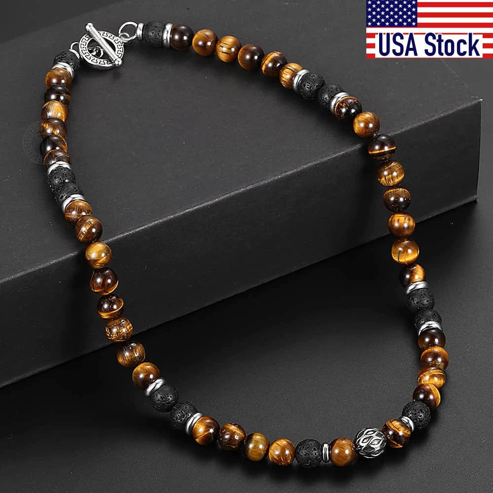 Tiger Eye Beaded Necklace