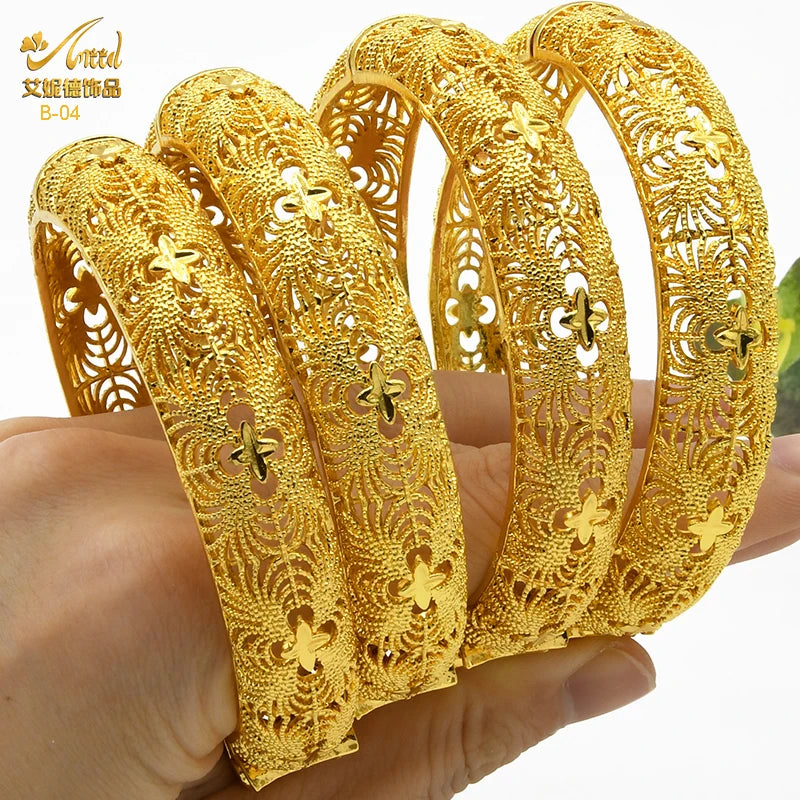 Bohemian Gold Plated Bangles