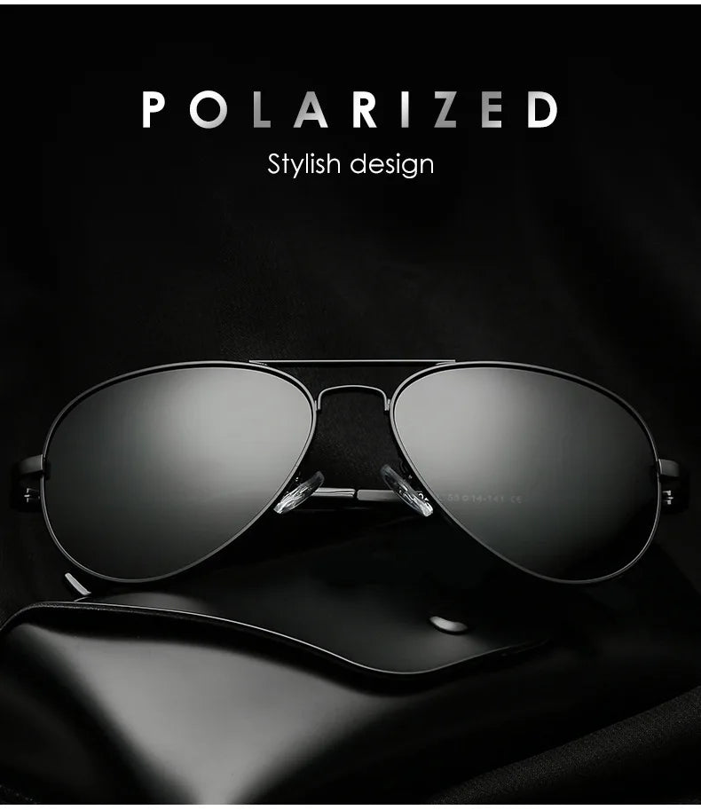 UV400 Polarized Pilot Sunglasses