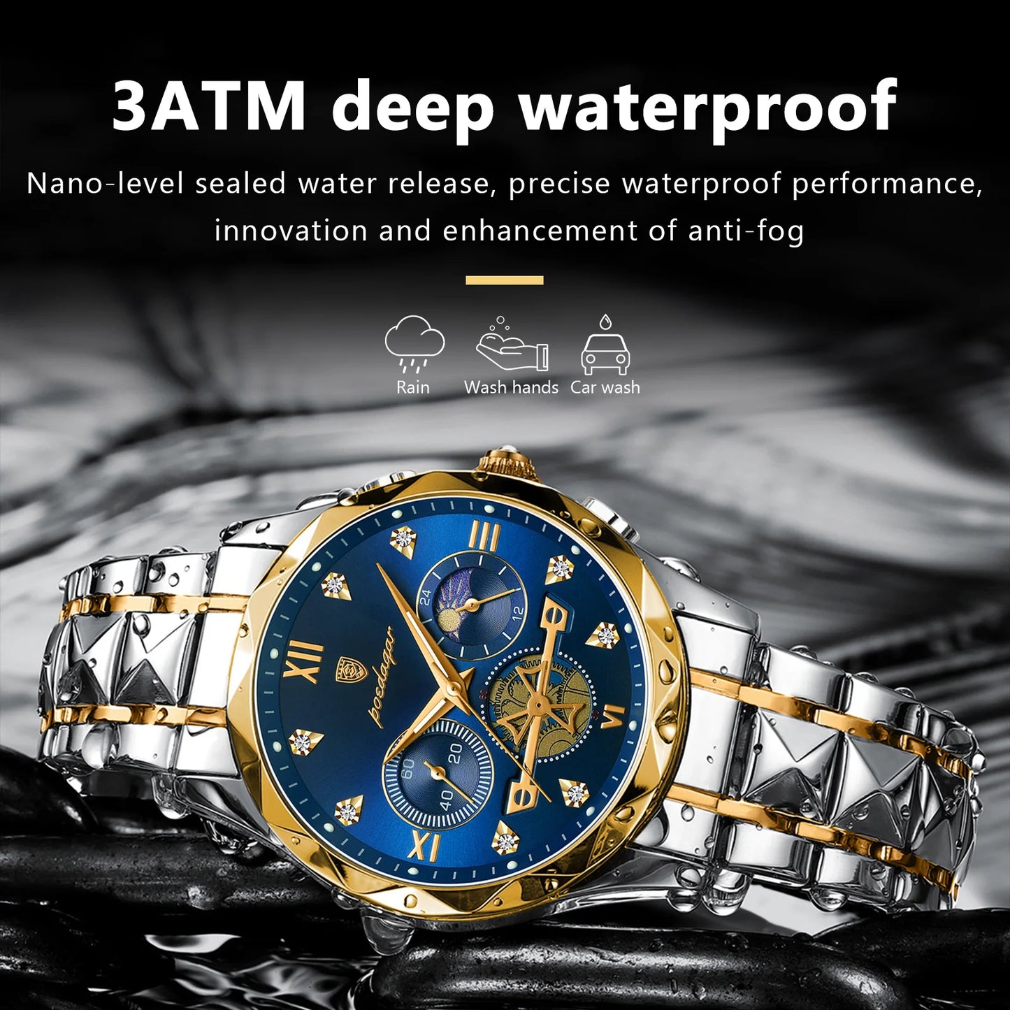 Luminous Water Resistant Quartz Watch