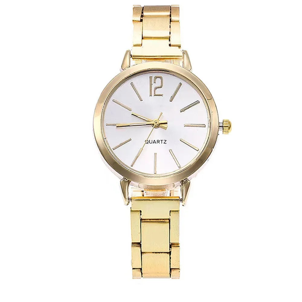 Stainless Steel Quartz Round Ladies’ Watches