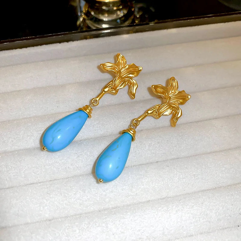 Water Drop Stone Earrings