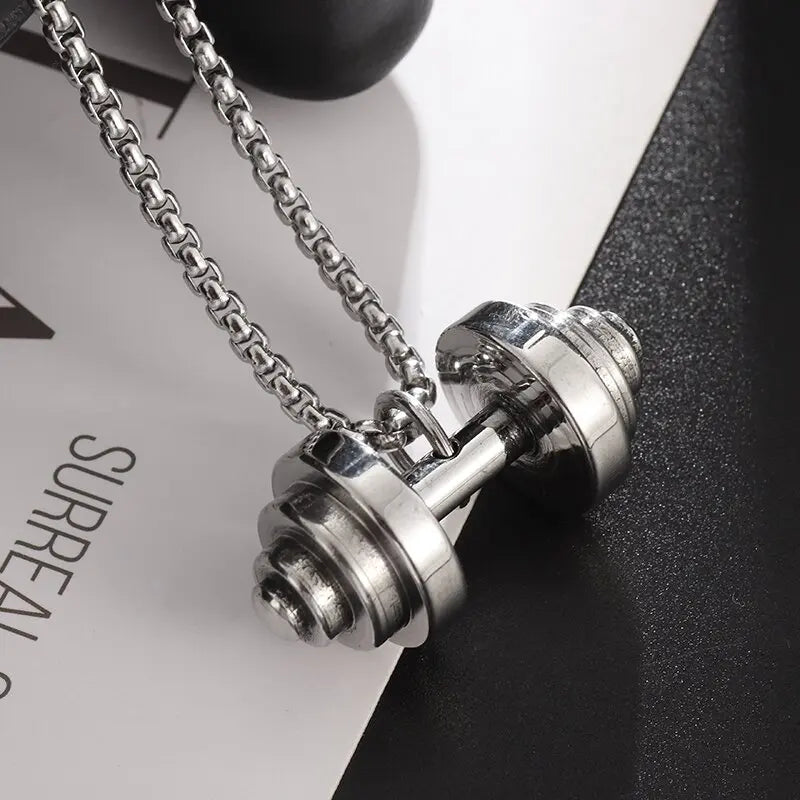 Dumbbell Pendant Necklace