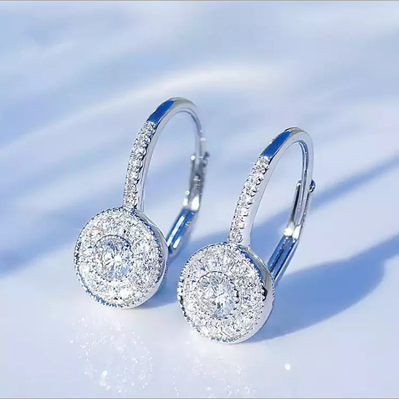 Cubic Zirconia Hoop Earrings