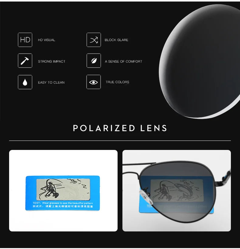 UV400 Polarized Pilot Sunglasses