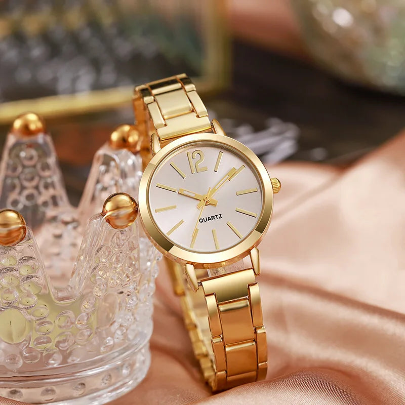 Stainless Steel Quartz Round Ladies’ Watches