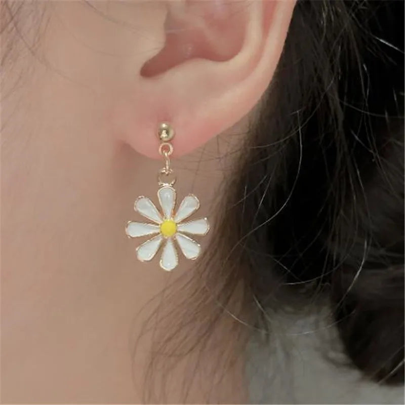 Asymmetrical Flower Earrings