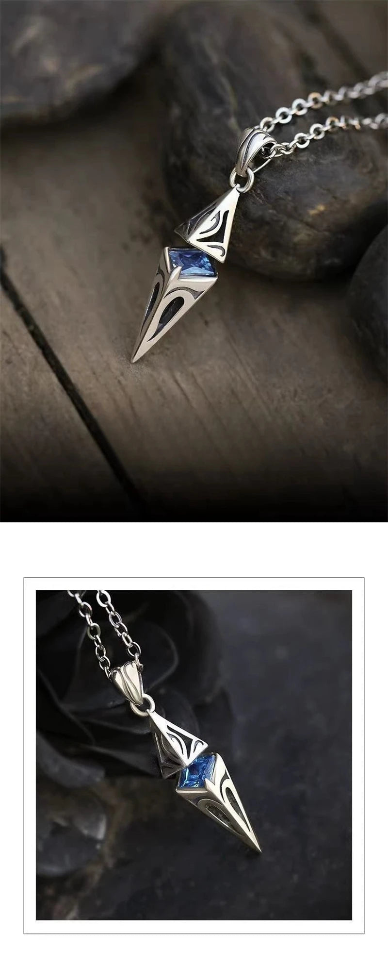 Retro Titanium Pendant Chain