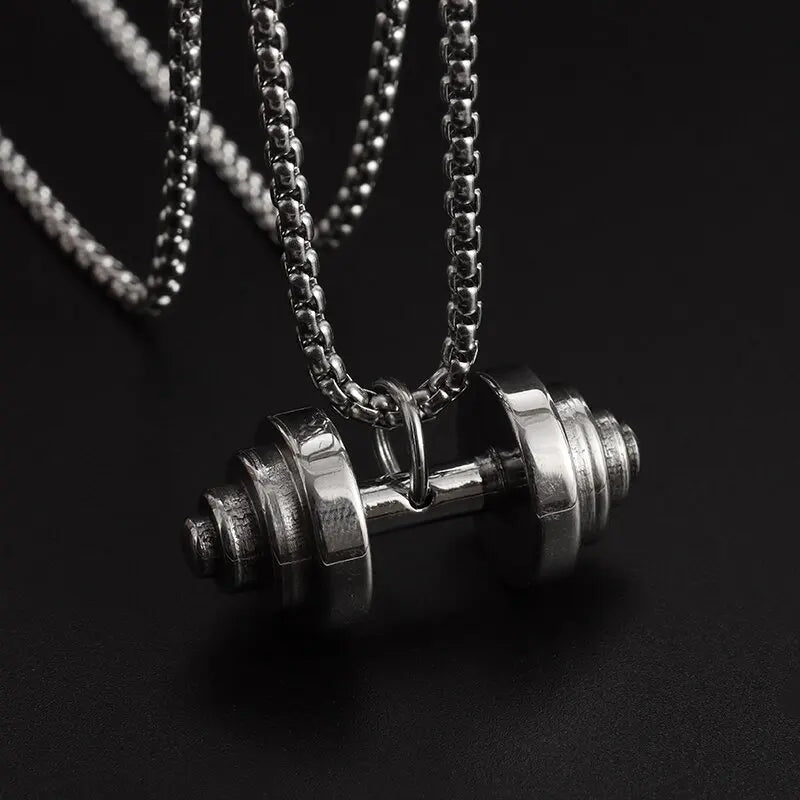 Dumbbell Pendant Necklace