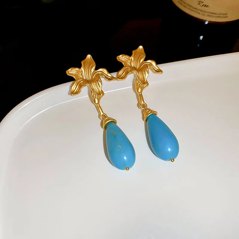 Water Drop Stone Earrings