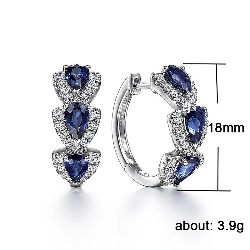 Cubic Zirconia Hoop Earrings