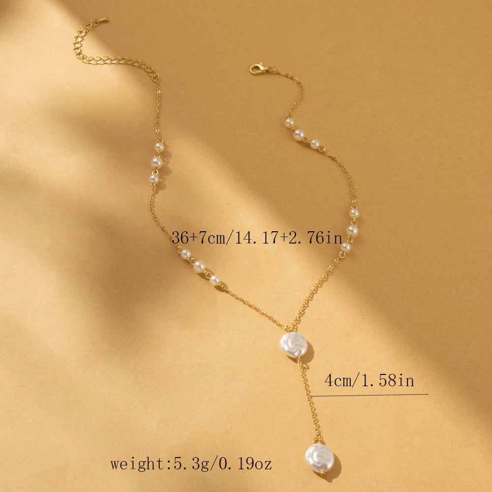 Retro Pearl Pendant Necklaces