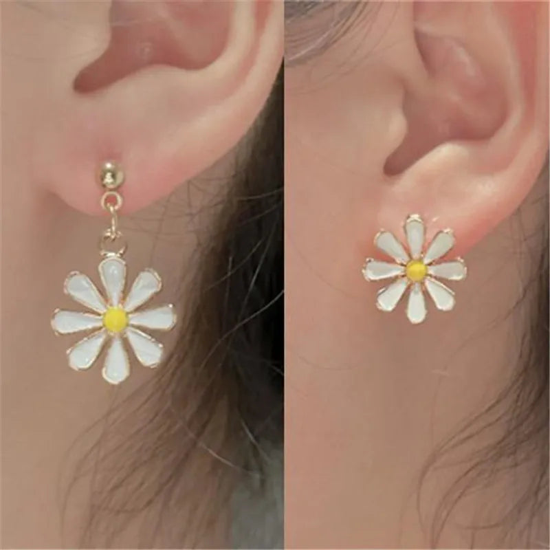 Asymmetrical Flower Earrings