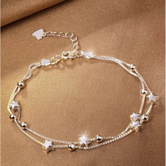 Silver Color Retro Star/Heart Bracelets