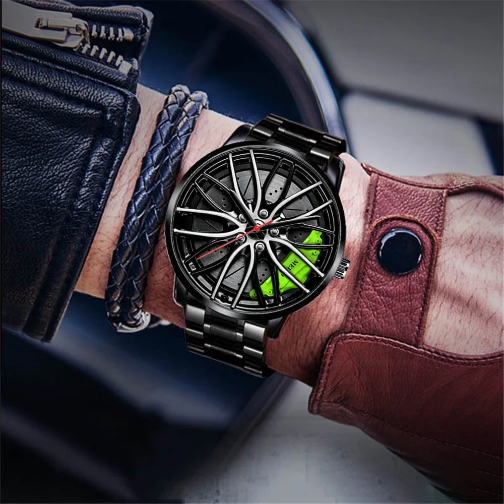 Quartz Car Wheel Wristwatches