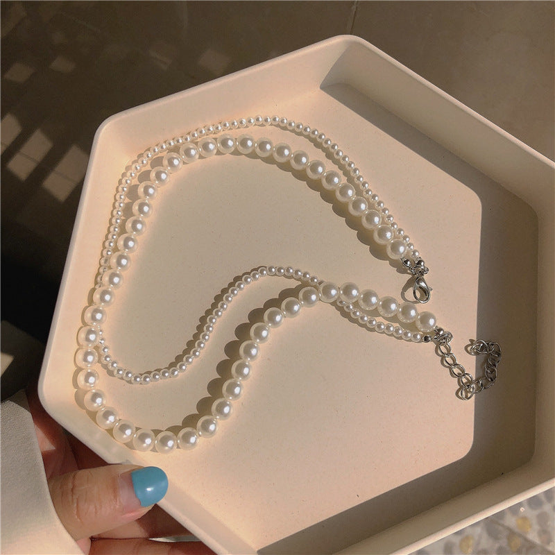 Double-Layered Pearl Necklaces