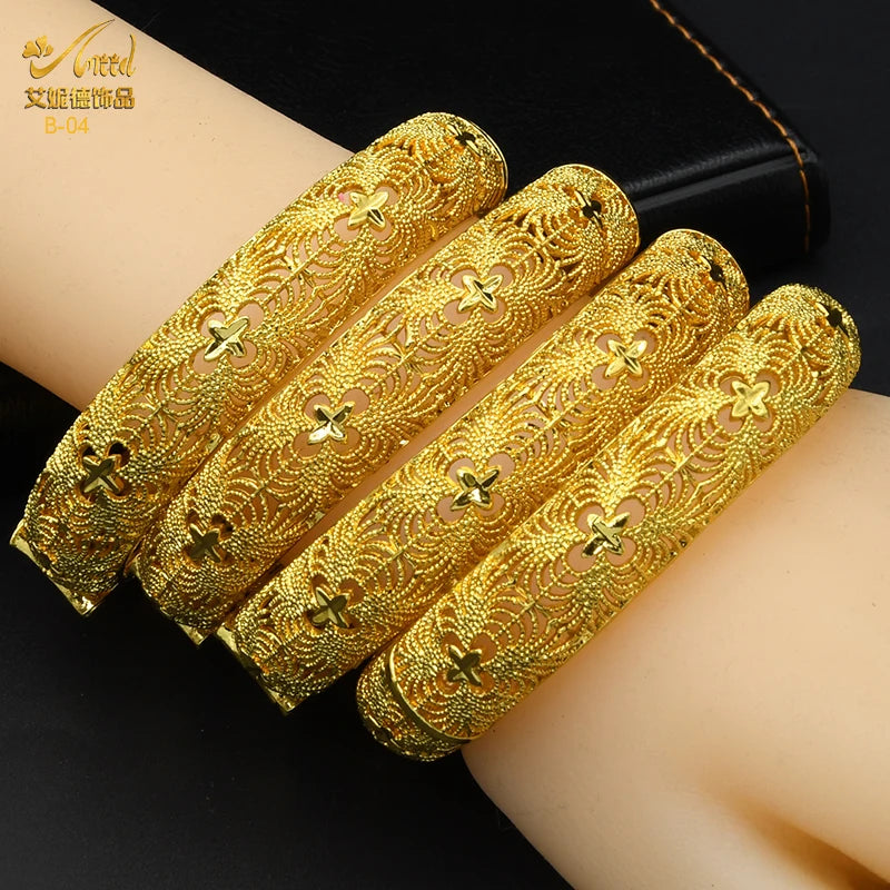 Bohemian Gold Plated Bangles