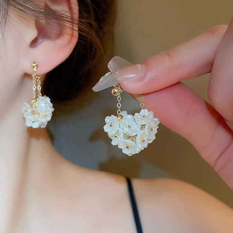 Asymmetrical Flower Earrings