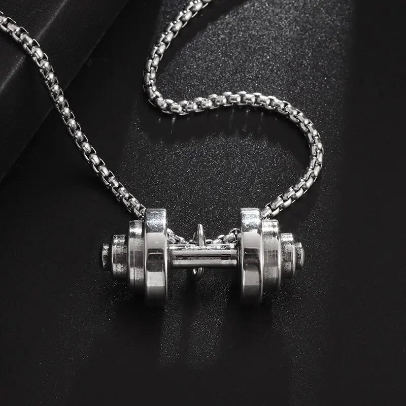 Dumbbell Pendant Necklace