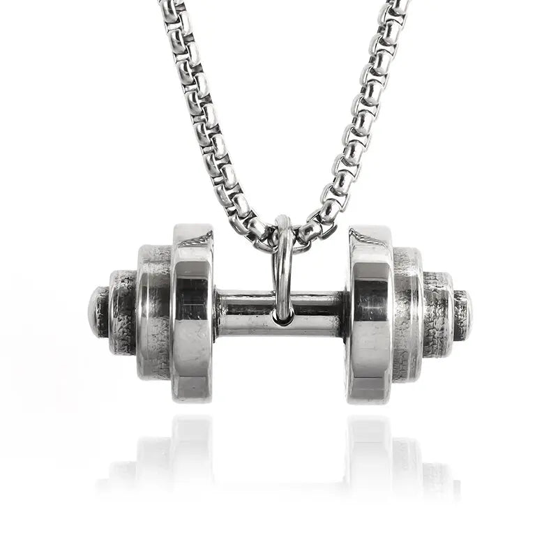 Dumbbell Pendant Necklace