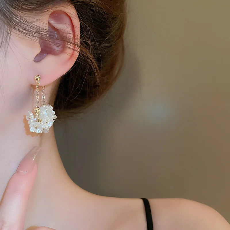 Asymmetrical Flower Earrings