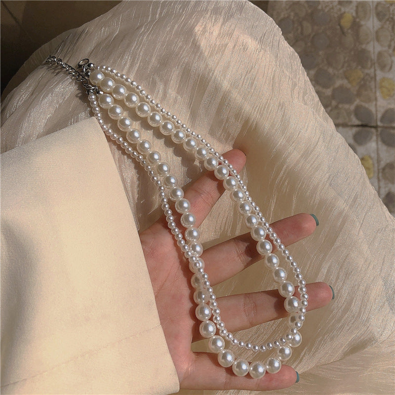 Double-Layered Pearl Necklaces