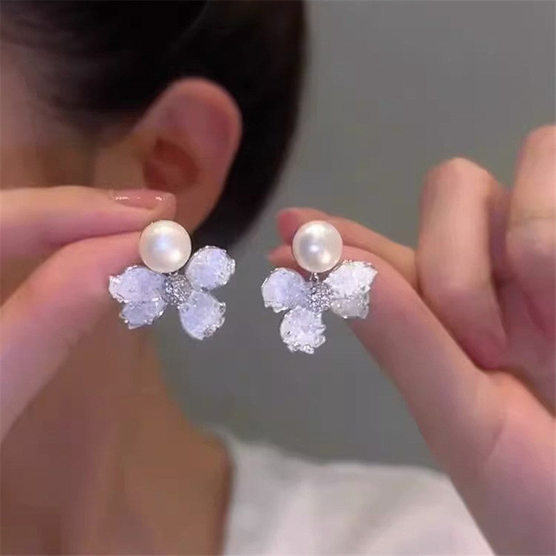 Asymmetrical Flower Earrings