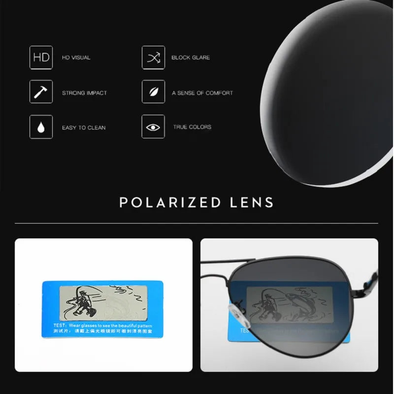 UV400 Polarized Pilot Sunglasses