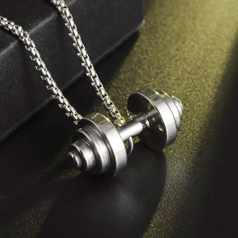 Dumbbell Pendant Necklace