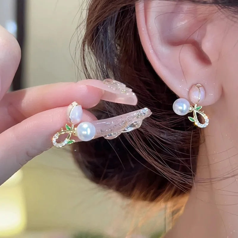 Asymmetrical Flower Earrings