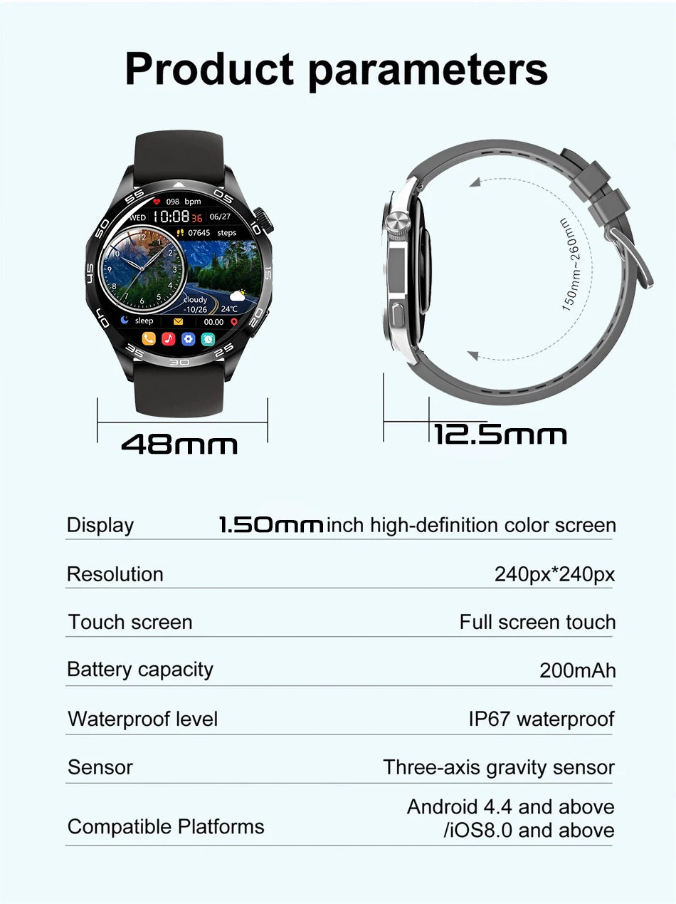 Steel 1.5 Inch Smartwatch