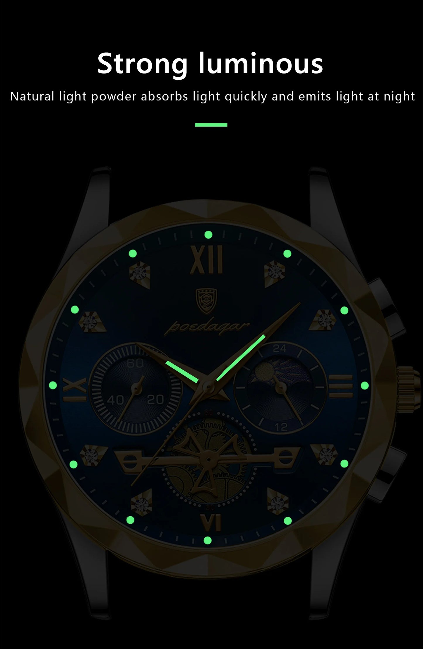 Luminous Water Resistant Quartz Watch