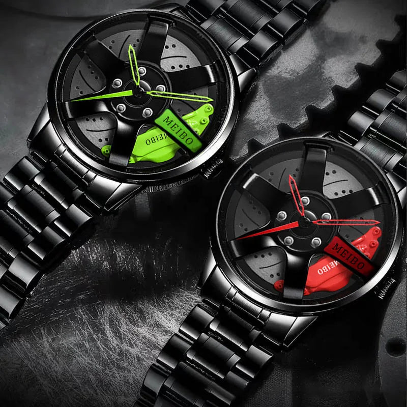 Quartz Car Wheel Wristwatches