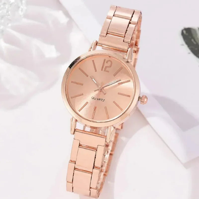 Stainless Steel Quartz Round Ladies’ Watches