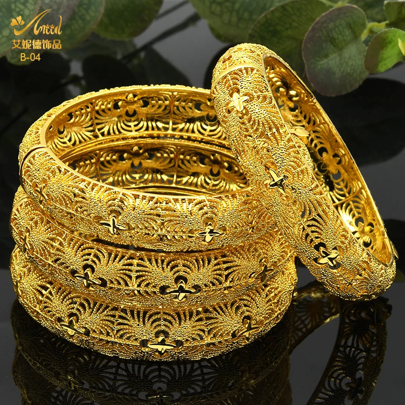 Bohemian Gold Plated Bangles