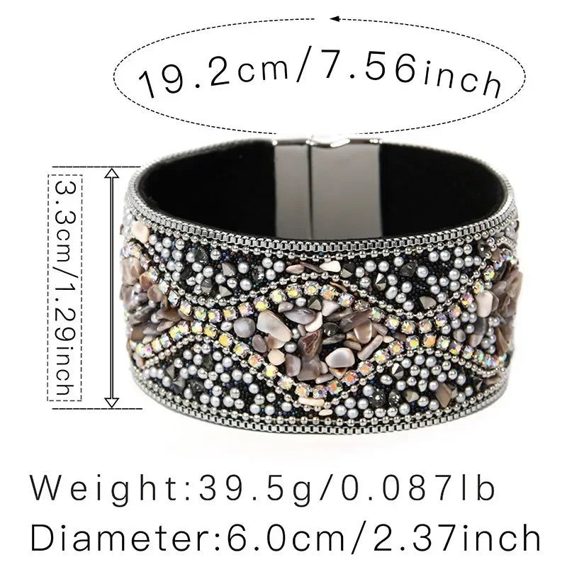 Retro Rhinestone Beaded Bracelets