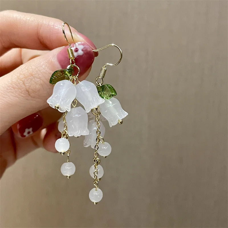 Flower and Bamboo Earrings